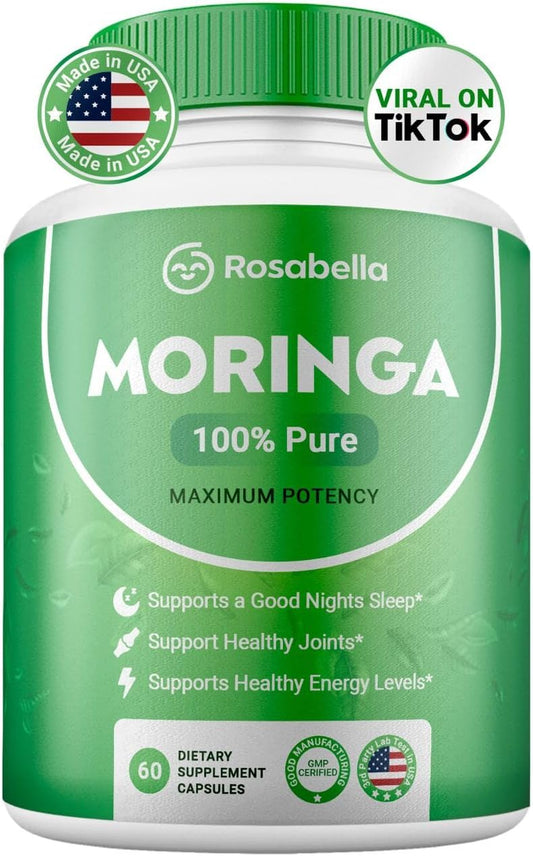 Cápsulas de Moringa Rosabella (800mg) para Apoyo Inmunológico, Salud Intestinal y Vitaminas